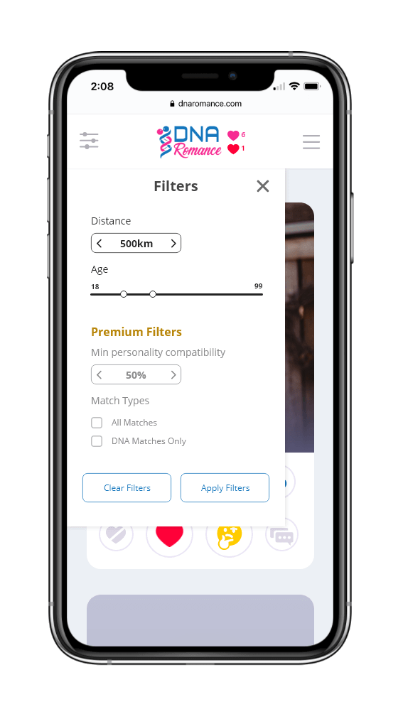 DateMetriX Dating App,  offers users the ability to filter their matches based on 31 different factors,